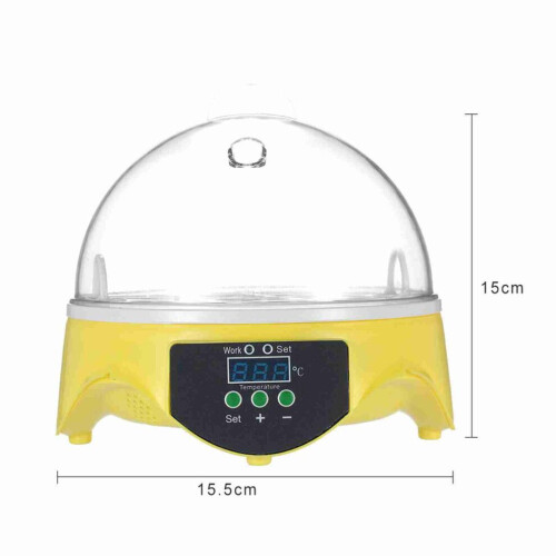 7 Eggs Mini Digital Egg Incubator Hatcher Transparent Eggs Hatching Machine Automatic Temperature Control 1