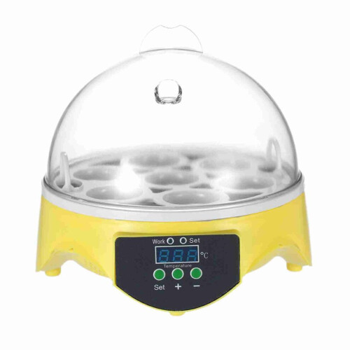 7 Eggs Mini Digital Egg Incubator Hatcher Transparent Eggs Hatching Machine Automatic Temperature Control 2