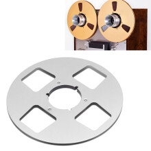 10.5 Inch 1/4 Tape Reel 4-Hole Aluminum for Reel-to-Reel Player Silver