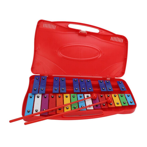 Strumento professionale per bambini in alluminio con xilofono a 25 note e custodia