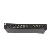 10-Kanal-Stereo-Mono-Line-Mixer, 6,35-mm-TRS/TS-Anschluss, USB Typ-C, Metallgehäuse