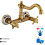 Κομψή αντίκα ορειχάλκινη βρύση κουζίνας, με έλεγχο ζεστού και κρύου νερού, μικτής 2