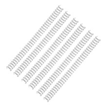 Reliure à spirale métallique double, 1,27 cm (1/2 po), 34 anneaux, capacité de 100 feuilles, argentée