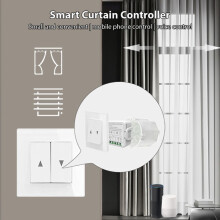 Smart WiFi Curtain Controller with Timer, Voice & Shared Control