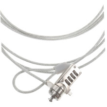 Laptop Cable Lock For Computers And Tablets, PlasticCoated Cable, OneHanded Operation, CutResistant, Home Office