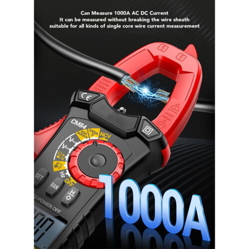 Digital Clamp Multimeter AC/DC 1000A High Accuracy Capacitance Resistance Tester 2
