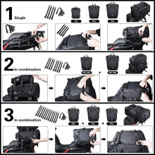 Borsa da sella per moto 30L impermeabile, multifunzione, arancione