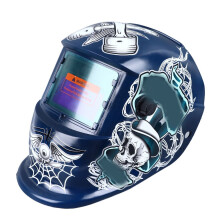 Auto Darkening Welding Helmet 93x43mm, Blue, 2 Sensors, Solar Power