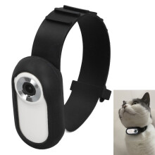 Pet Collar Camera 32G 160 1080P Small LCD White for Cats & Dogs