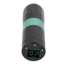 Penna per tatuaggi LED wireless da 1500 mAh, macchina rotativa – Verde, tensione regolabile