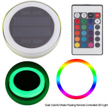 Lampada decorativa solare RGB a LED per laghetto, piscina, fontana galleggiante con telecomando