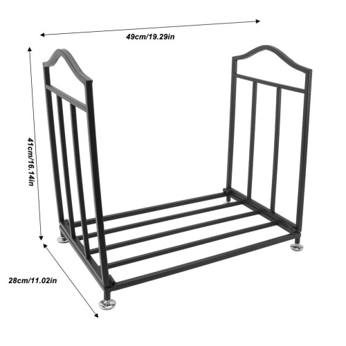 Porte-bûches robuste en fer, support à bûches et bois de chauffage durable 1