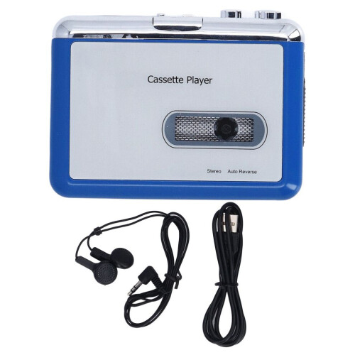 Lecteur de cassettes stéréo transparent avec Bluetooth et indicateur LED 1
