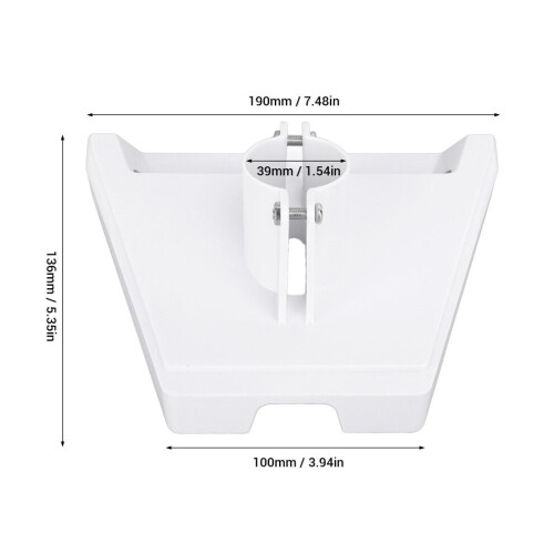 39mm Plastic Pipe Adapter for V3 Dish Antenna - White Stable Mount 1