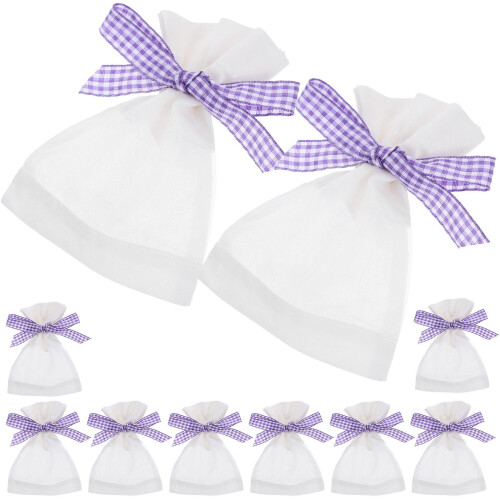10 Unidades Bolsa Vacía Para Lavanda Rellenable Aromática Visible