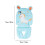 Babysitzauflage mit blauem Tiermuster, 37 x 77 cm, Baumwolle, Universalbezug 2