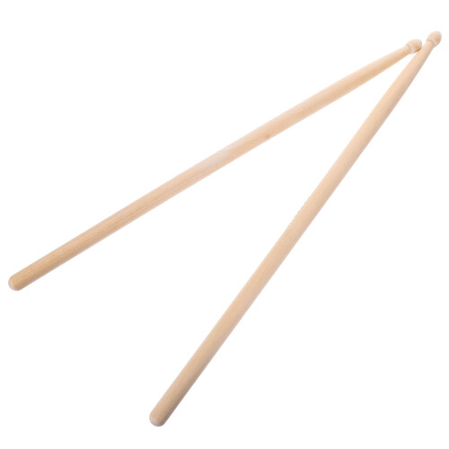 2Pcs 7A Musical Instrument Practice Drumsticks Beige