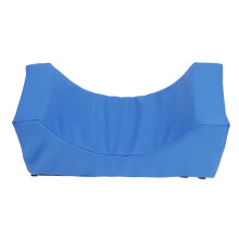 Neksteunkussen voor rolstoel, blauw PU-leer, hoofdsteun, ademend