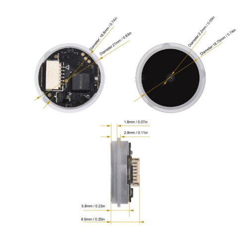 Round 1D 2D QR Code Scanner Module IP54 LED Indicator 640x480 1