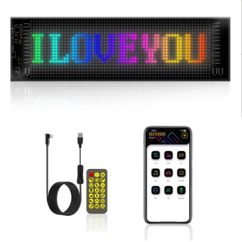 DIY Flexible LED Display Panel with Remote USB Power IP65 Waterproof 2