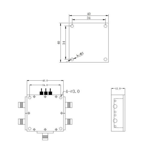 High Isolation RF Switch Module 0.1-6GHz SP4T Wide Band Low Insertion Loss 1
