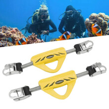 2 pezzi di cinturini a molla per pinne da sub in acciaio inossidabile per pinne Jet, giallo