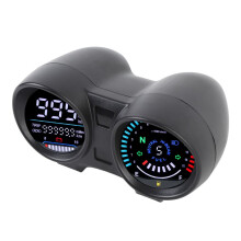 12V Motorrad-Tachometer, 7-Farben-LCD-Digital-Kilometerzähler, Drehzahlmesser