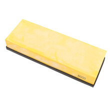 Slijpsteen van aluminiumoxide met micropoedercoating, 20x7x3 cm, voor het slijpen van messen, met antislipvoet.