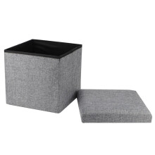 Opvouwbare poef met opbergruimte, 30x30x30 cm en 25x25x25 cm, multifunctioneel zitje.