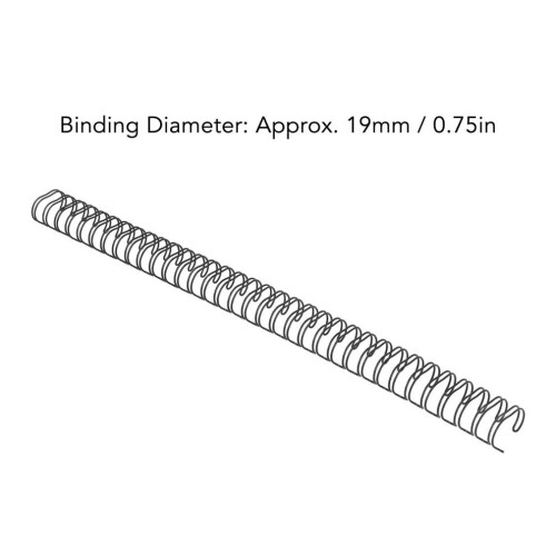50Pcs Double Loop Wire Binding Spines 180 Sheets A4 Black 1