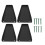 4PCS Black Downspout Splash Block Rain Gutter Extensions with 8 Fixing Nails 3
