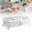 Vintage smyckeskrin i silverlegering med sammetsfoder, rostfri design 1