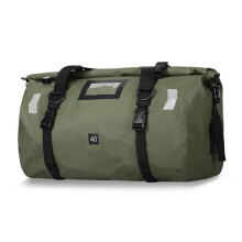 Large 40L Waterproof Motorcycle Dry Bag with Reflective Design in Army Green