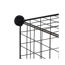 DIY 6-teiliges Aufbewahrungsregal aus Metalldraht mit ineinandergreifenden Regalböden, schwarz, für