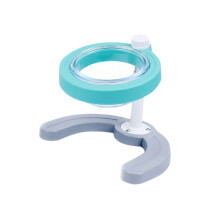 Supporto per ciotola per animali domestici, blu, 23x18 cm, antiscivolo, per cani e gatti