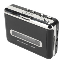 Convertisseur cassette rétro noir TON008 vers MP3 avec port USB