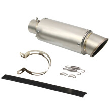 Pot d'échappement universel 51 mm pour moto, scooter et moto tout-terrain, silencieux en acier inoxydable