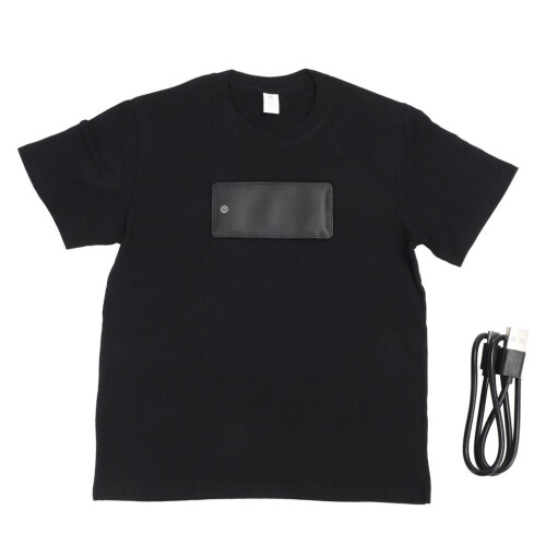 T-shirt noir XL programmable à LED Bluetooth avec éclairage RGB 16x32 2