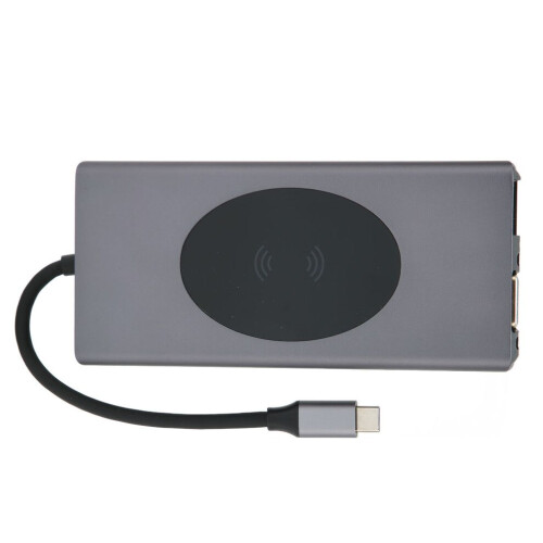 13-in-1 USB-C-Dockingstation mit 4K-HD-Multiport-Adapter, Grau
