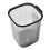 Large Transparent Black Plastic Trash Can, Square 3L Capacity 1