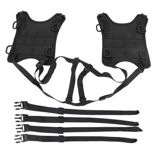 Motorcycle Side Saddle Bag Mounting Base 500D Mesh Water-Resistant Black 2