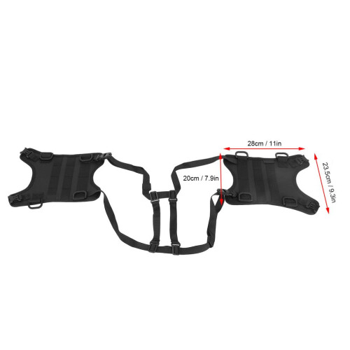 Motorcycle Side Saddle Bag Mounting Base 500D Mesh Water-Resistant Black 1