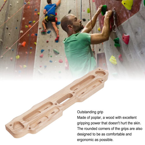 Hangboard aus Holz – Pappelholz, robust, 50 cm 2