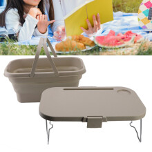 Opvouwbare picknickmand met tafelgrepen 47x28,5x23cm