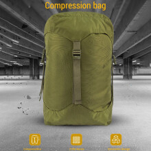 Robuster, wasserdichter 36-Liter-Kompressionssack für Camping und Wandern, Grün