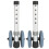 Height-Adjustable Walker Caster Wheels with Brake 2pcs - Easy Install 3