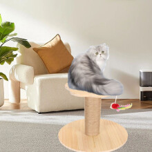 Rascador resistente para gatos con sisal y juguete interactivo, 33 cm