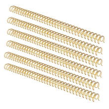 100 spirales dorées pour reliure, 34 anneaux, 14,3 mm, 120 feuilles