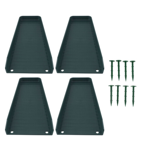 Green Downspout Splash Blocks 4PCS with Nails for Foundation Drainage 2