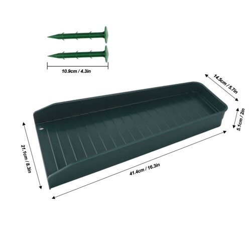 Green Downspout Splash Blocks 4PCS with Nails for Foundation Drainage 1